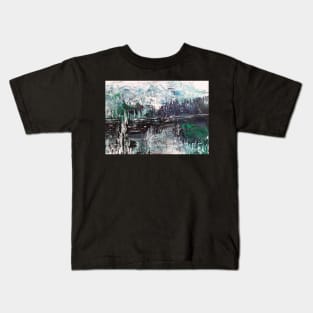 Semi abstract river scape 4 Kids T-Shirt